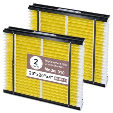 Imagem de HSIAMEN Filtro de substituição 310 compatível com purificadores de ar AprilAire para toda a casa, modelos 1310 2310 3310 4300, MERV 11, 20 x 20 x 4, pacote com 2