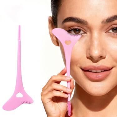 Imagem de Estêncil de delineador de silicone reutilizável – ferramenta de delineador com asas para olhos de gato perfeitos e olhos esfumaçados, auxílio de maquiagem fácil para iniciantes, uso doméstico e em