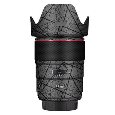 Imagem de EF 35 1,4 L II Adesivo de lente de câmera antirriscos para Canon EF 35 mm F1.4 L II Capa protetora de película protetora (cinza cruzado)