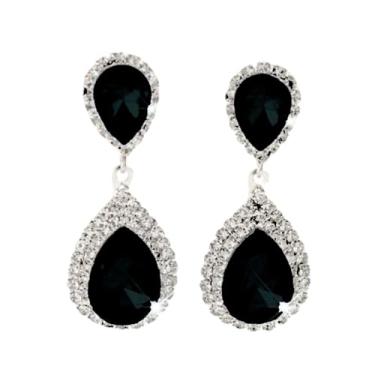 Imagem de Brincos com pingente de gota de strass vintage lustre de cristal brinco de noiva brinco de zircônia cúbica brinco de gota de lágrima brinco de casamento presente para mulheres, Strass, Sem pedra