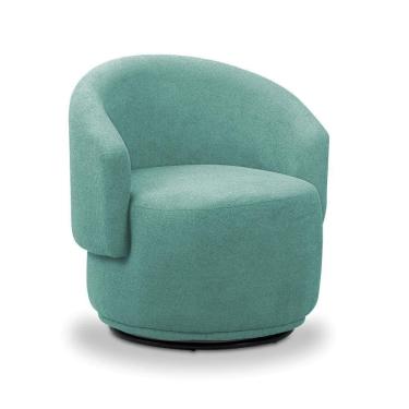 Imagem de Poltrona Decorativa Orgânica Névoa Bouclê E03 - D`rossi Cor Azul Turquesa