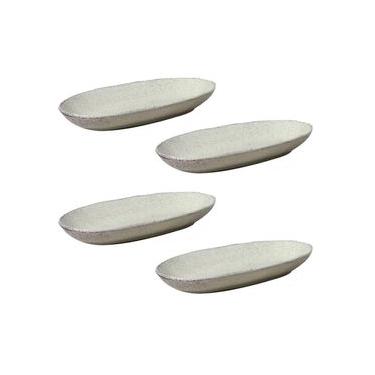 Imagem de Conjunto de Travessas Ovais Grandes Porto Brasil Orgânico Pistache 32x16cm - 4 Peças