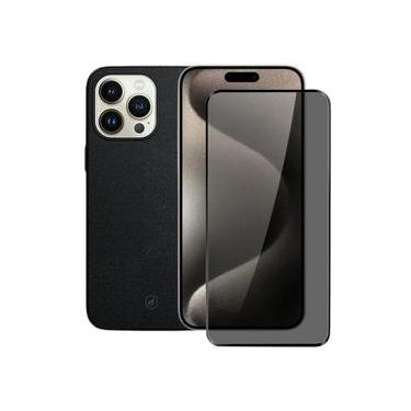 Imagem de Kit Capa Couro Dual Magsafe e Pelicula Defender Pro Privacidade para iPhone 15 Pro Max - Gshield