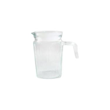 Imagem de Jarra de Vidro Borossilicato com Tampa Inox, 1,1 Litros, Transparente, 20 cm x 9,5 cm, Resistente ao Calor, Design Moderno para Bebidas