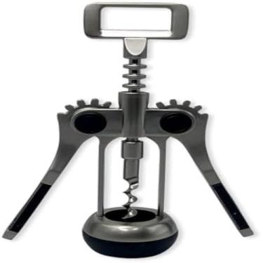 Imagem de Abridor de garrafa, aco inoxidavel, saca-rolhas manual para vinhos, utilitario, pratico, robusto