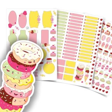 Imagem de Etiqueta Escolar Menina com TAG + Caneta (Docinhos, Kit de Etiquetas)