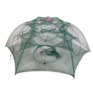 Imagem de Armadilha Peixe Covo Rede Pesca 12 Furos Pescaria Isca Mar Lago Lambar