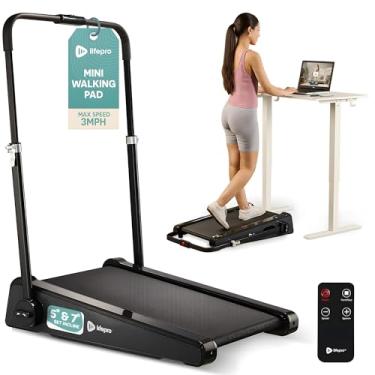Imagem de Lifepro Pacer Mini passadeira portátil de 76,2 cm, pequena, sem instalação, inclinação ajustável, passadeiras compactas para trabalho sob a mesa para casa/escritório – Carga máxima de 99 kg e