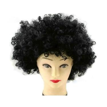 Imagem de KIT Peruca preta cacheado ondulado super gigante Black Power fantasia Carnaval P/Festa Tematica cosplay(1)