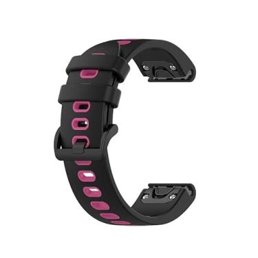 Imagem de BKUANE Pulseira de silicone Fenix 7X 26mm Pulseira de relógio de ajuste rápido e fácil para Garmin Fenix 6X Pro 5X Plus 3 3HR Descent MK1 MK2 Pulseira (Cor: A, Tamanho: 26mm)