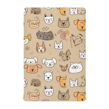 Imagem de SEHANY Lençol de berço de cachorro fofo para meninos e meninas, macio, respirável, elástico, lençol com elástico padrão para bebês de 27 x 99 cm