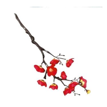 Imagem de Galhos Artificiais De Flor De Pessegueiro — Para Uso Em Arranjos Em Vasos Altos, DecoraçãO De Interiores E ExposiçõEs Comerciais.(1,vermelho)