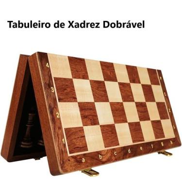 Imagem de Jogo Xadrez Tabuleiro De Madeira Profissional Grande Premium - Caetano