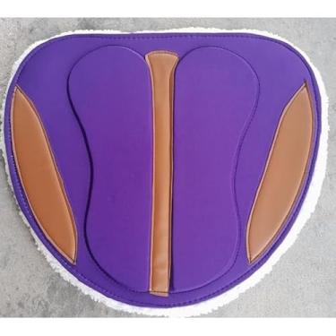 Imagem de Manta Forro para Cavalo - Proteção Lombar e Sela, Ideal para Vaquejada e Atividades Equinas (Roxo)