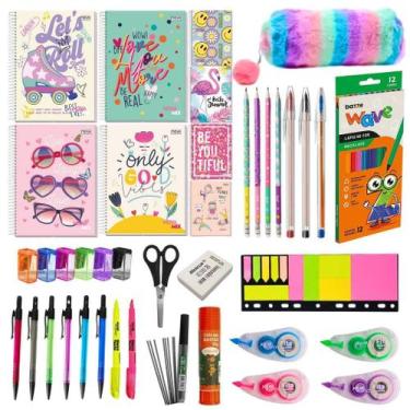 Imagem de Kit Material Escolar Completo Volta às Aulas Para Meninas - NoBrand