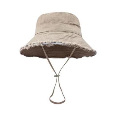 Imagem de Chapéu De Praia Dobrável Com Franjas Para Mulheres, Proteção Solar, Co