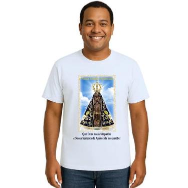 Imagem de Camiseta Nossa Senhora Aparecida Auxilie Personalizada - Use P4, Branc