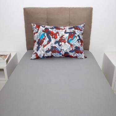 Imagem de Jogo de Lençol Portallar Disney Homem Aranha Marvel Play+ 100% Algodão Solteiro Spider Star/Cinza Frio