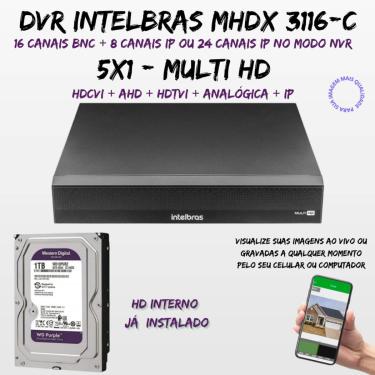 Imagem de Dvr Multi Hd Intelbras 16ch Mhdx 3116-C C/HD1tb purple
