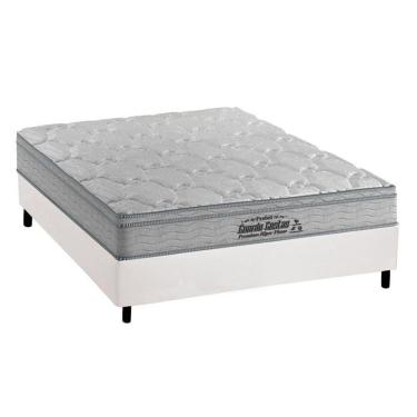 Imagem de Cama Box Casal: Colchão Espuma Probel D40 Guarda Costas Premium Hiper Firme + Base White(138X188)