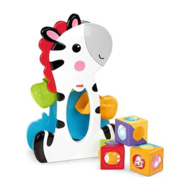 Imagem de Brinquedo Zebra Blocos Surpresa Encaixar Fisher-Price