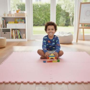 Imagem de Kit 4 Placas Tatame Tapete EVA 50x50cm 10mm Linha Econômica Piso Antid