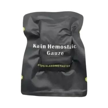 Imagem de Gaze Hemostática Comprimida De Caulim Para Atadura Tática De Emergênci