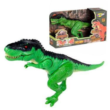 Imagem de Dino Jurassic Pequeno Com Som Luz Rugido E Olhos Vermelhos Que Acendem