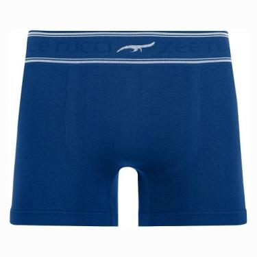Imagem de Cueca Boxer com Cós Listrado Sem Costura Navy Zee Rucci - Básicos, G
