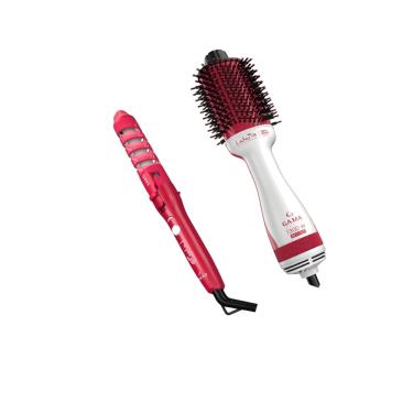 Imagem de Kit Gama Lichia Bivolt - Escova 1300W + Modelador 180ºc