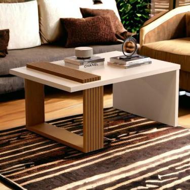 Imagem de Mesa de Centro JB 8020 Pérola e Nature Bechara - JB Móveis