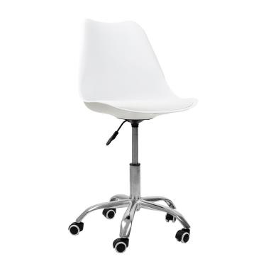 Imagem de Cadeira Office Com Rodízio Giratória Saarinen Branco