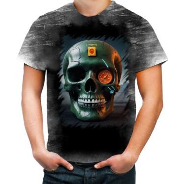 Imagem de Camiseta Desgaste Caveira Militar Logo Guerra 2 - Kasubeck Store®, Bab