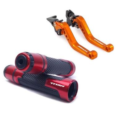 Imagem de Kit Manete Esportivo e Manopla Titan 125 150 160 Freio á Disco - Stark
