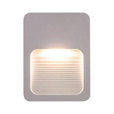 Imagem de 3x Luminária Balizador Fit Slim BRANCO Ip65 Led 2w Para Parede Escada 