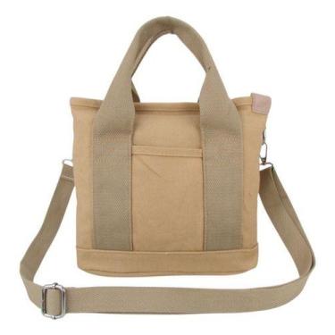 Imagem de Bolsa Sacola Feminina Transversal Em Lona Casual Dia A Dia Trabalho - 