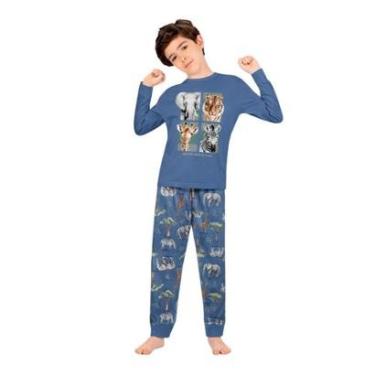 Imagem de Pijama Manga Longa Infantil Menino Animais Kyly-Masculino