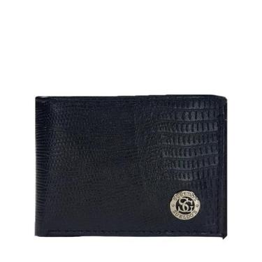 Imagem de Carteira masculina tradicional couro legítimo - Sueldos, Preto