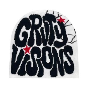 Imagem de Gorro Unissex De Acrílico Com Letra GR Em Jacquard, Estilo Europeu-Ame