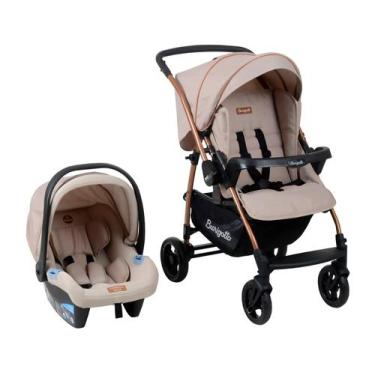 Imagem de Carrinho Passeio c/ Bebê Conforto Rio K Mon Amour Burigotto, Bege