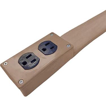Imagem de Electriduct Cabo de extensão de energia elétrica plana duplex protetor de cabo de receptáculo - 3 m - marrom