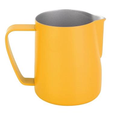 Imagem de Jarro de leite, xícara de café com leite 350ml ergonômico projetado para cafeteria(amarelo)