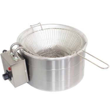 Imagem de Fritadeira Elétrica c/ Óleo Industrial Tacho Alumínio 3,5 Litro Pastel Salgado Irmãos Ribeiro Trba3
