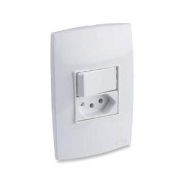 Imagem de 1 Conjunto com Interruptor e 1 Tomada Force Line