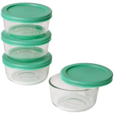 Imagem de Conjunto de armazenamento de alimentos Pyrex Simply Store de vidro, Verde, 4