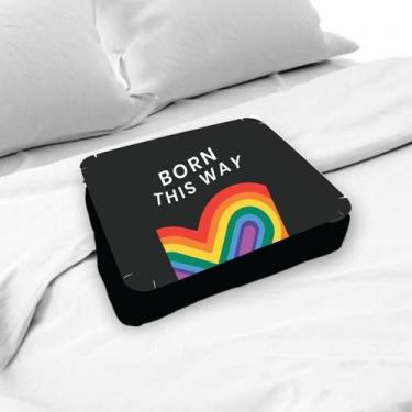 Imagem de Almofada Bandeja Para Notebook Laptop Personalizado Born This Way - Cr