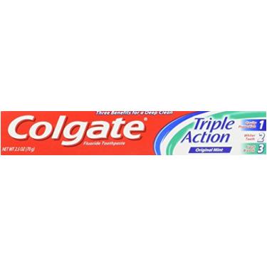 Imagem de Colgate Pasta de dente tamanho viagem, multicolorida, tripla ação, 75 g