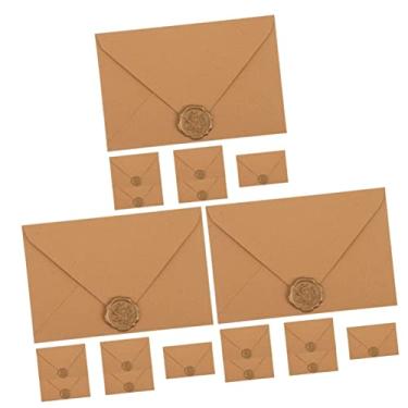 Imagem de ifundom 18 Conjuntos Envelopes De Vale-presente Envelopes De Convite De Natal Adesivos De Selo De Envelope Adesivo De Lacre De Cera Adesivos De Selos Decorativos Papel Decorar Foto Noiva