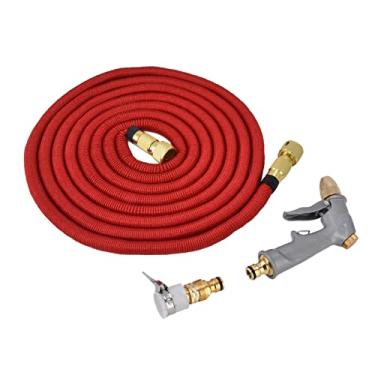 Imagem de Mangueira de água de jardim, tubo de água retrátil de acoplamento rápido de 15 m, multifuncional para lavagem de carro