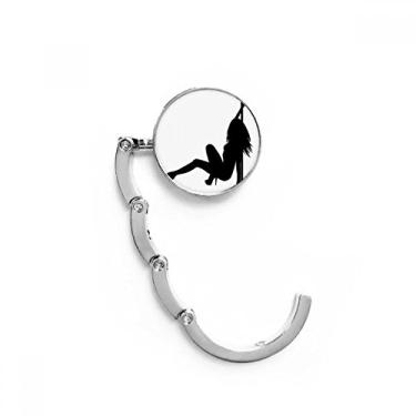 Imagem de Gancho de mesa para dançarino de desempenho de cachimbo de dança, gancho decorativo com fecho dobrável